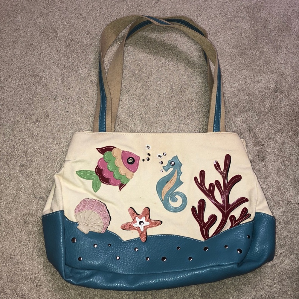 Ocean theme design purse